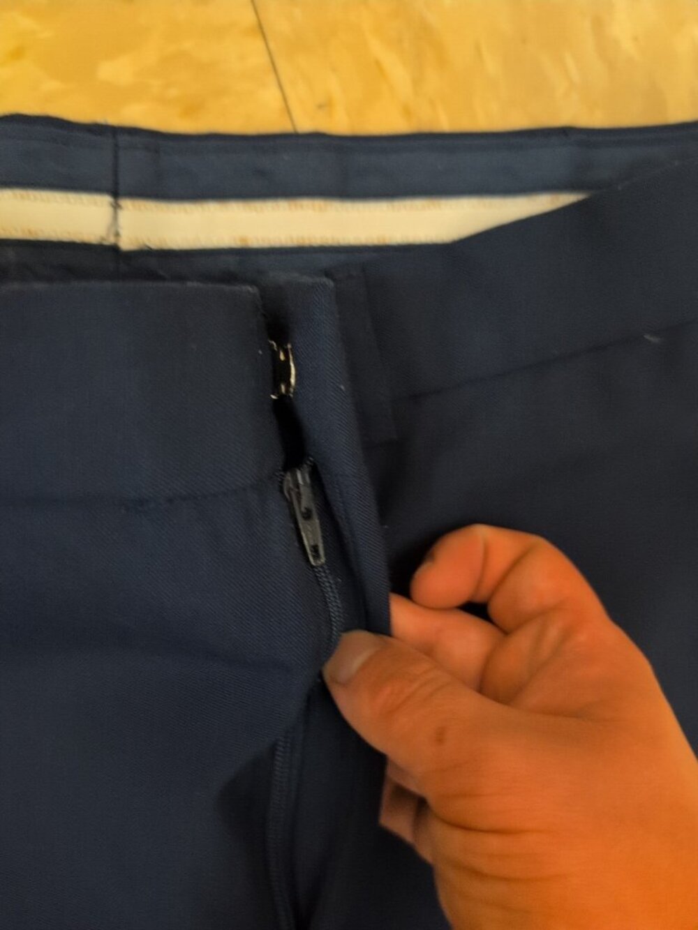 US Army Bremen-Bowden 451 Trousers Officer Mens 31R Pants Dress Blue Yellow Uni - Picture 8 of 14
